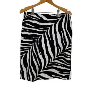 Talbots Women Animal Print Skirt Size 4 Lined Pencil Career Office Business